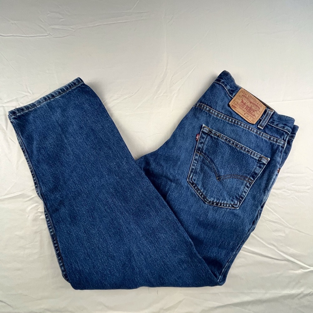 Vintage Levis 550 Jeans Mens 36x30 Blue Relaxed Fit Made USA Denim